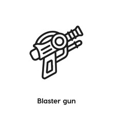 Blaster Gun Icon Vector. Blaster Gun Icon Vector Symbol Illustration. Modern Simple Vector Icon For Your Design. Blaster Gun Icon Vector.	