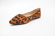 leopard flats on white background