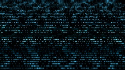 Poster - 4k. Abstract technology background. Lines texture. Motion dots. Black backdrop. Futuristic wallpaper. Blue color.