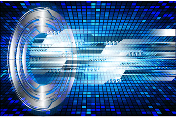 blue cyber circuit future technology concept background