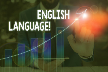 Poster - Text sign showing English Language. Business photo text third spoken native lang in world after Chinese and Spanish