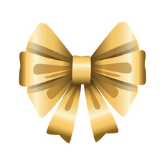 Sticker - golden decorative bow icon