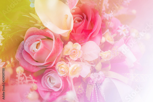 Plakat róże   slodkie-kolorowe-roze-wykonane-z-gradientem-w-miekkim-stylu-dla-abstrakcyjnego-tla