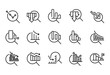 Simple set of decrease modern thin line icons