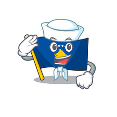 Poster - Mascot of Cute flag kosovo Sailor cartoon character