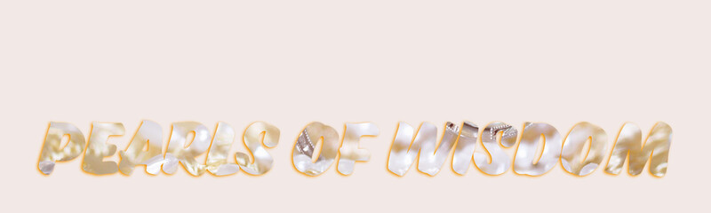 Pearls Of Wisdom Text From Jewellery Image