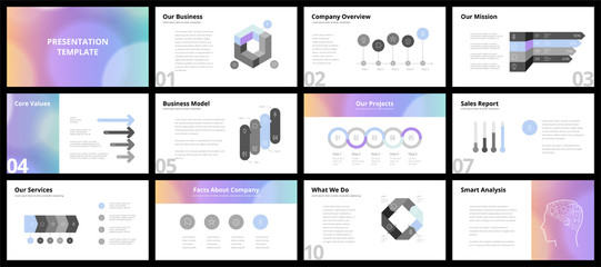 Wall Mural - business presentation templates