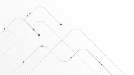 Aufkleber - Abstract geometric Circuit connect lines and dots.Simple technology graphic background.Illustration Vector design Network technology and Connection concept.