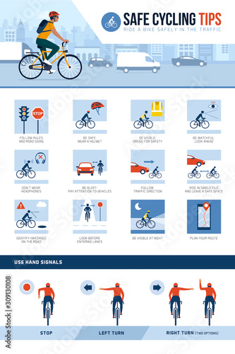 Fotografía Safe cycling tips for riding safely in the city street
