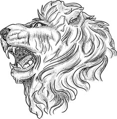 Wall Mural - vector - lion head