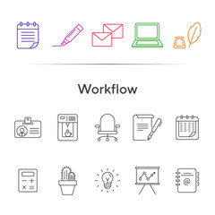Wall Mural - Workflow icon set