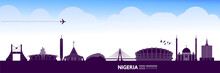Nigeria Travel Destination Grand Vector Illustration. 