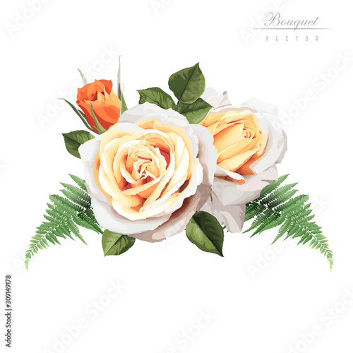 Bouquet of roses, watercolor, can be used as greeting card, invitation card f...