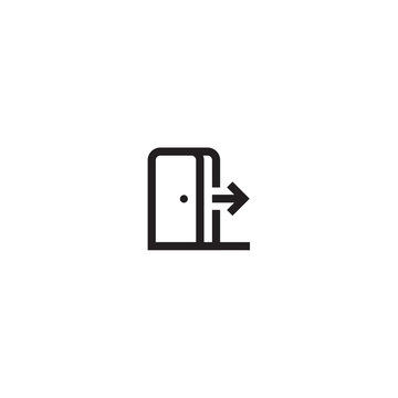 Logout icon. Exit Vector sign. Trendy Flat style for graphic design, Web site, UI. EPS10. - Vector illustration