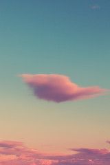 Wall Mural - beautifuul pink cloud on sky background image