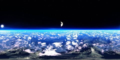 Wall Mural - panorama of clouds, hdri, environment map , round panorama, spherical panorama, equidistant projecti