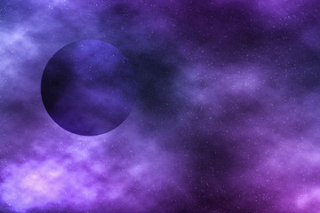 Wall Mural - stars, planet and galaxy in cosmos universe, space and time travel science background