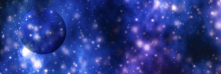 Wall Mural - stars, planet and galaxy in cosmos universe, space and time travel science background