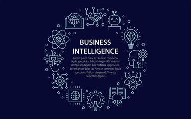 Aufkleber - artificial intelligence circle template icons. vector illustrations.