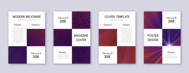 business brochure design template set. violet abst