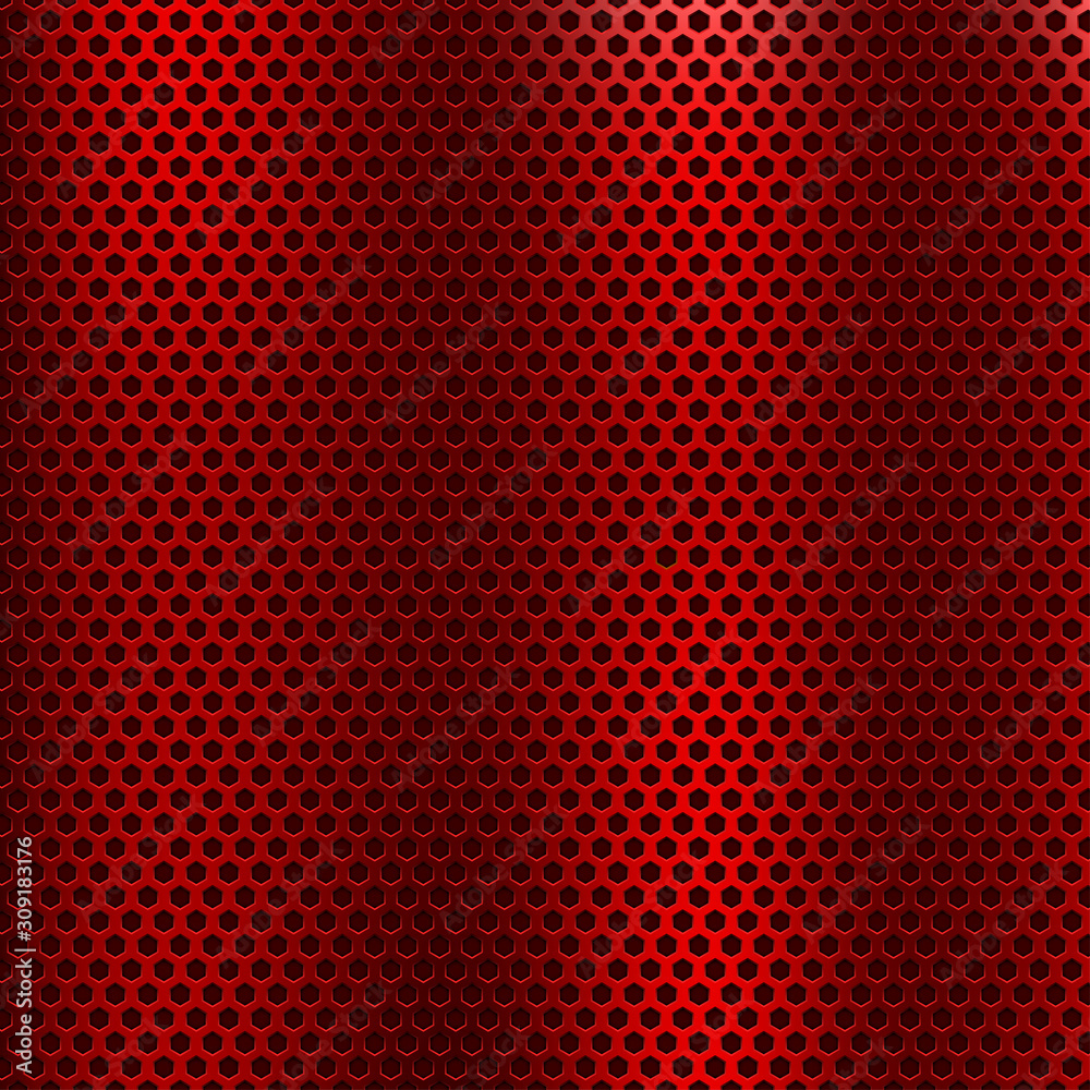 Red metal steel perforated background Stock Vector | Adobe Stock