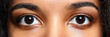Letterbox view of black woman eyes