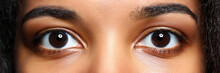 Letterbox View Of Black Woman Eyes