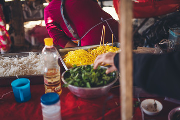 Yellow rice noodles at Pai Fresh Market