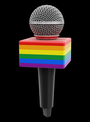 Poster - Microphone. Image with clipping path