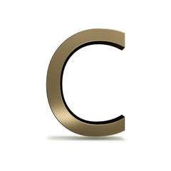 Fototapete - 3d letter collection with white background.letter C