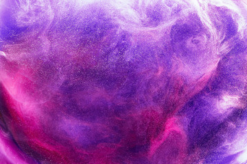 Wall Mural - Abstract pink purple outer space background. Galaxy stars fantastic sky