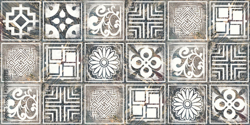 Naklejka nad blat kuchenny Digital kitchen or washroom wall tile, wallpaper & background in multi colors.