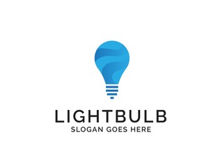 Creative light bulb lamp logo. Modern icon vector graphic