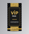 VIP pass admission with glittering stripe