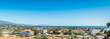 Blue sky over Santa Barbara cityscape