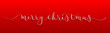© treenabeena - MERRY CHRISTMAS vector brush calligraphy on red background with snowflakes