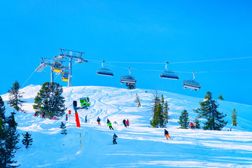 Wall Mural - Cable cars and chair lifts of Penken Tyrol in Austria