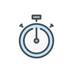 Poster - Stopwatch color line icon. Timer vector outline colorful sign.