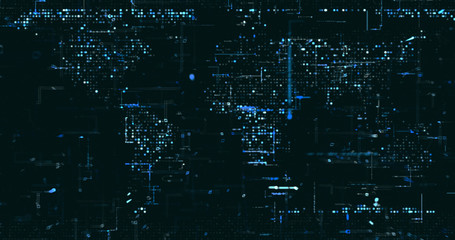 Wall Mural - Abstract digital network data background, 3D rendering