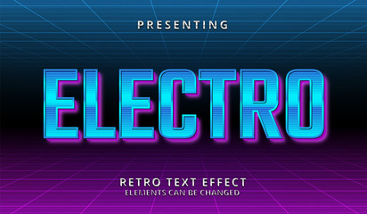 Wall Mural - Futuristic retro font. 80s style . Vector alphabet. Editable Template for your design.