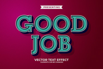 Poster - retro look editable text effect for any purpose