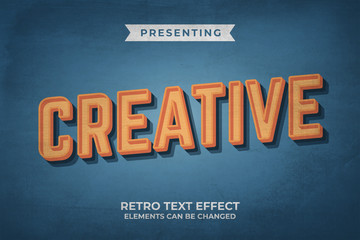 Poster - retro look editable text effect for any purpose