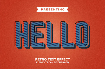 Poster - retro look editable text effect for any purpose