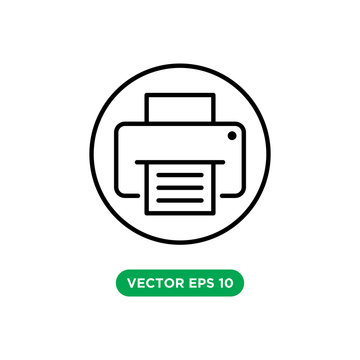 printer vector icon template design concept