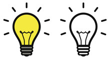 Lightbulb Icon. Bulb, Lamp Icon. Idea Sign. Vector