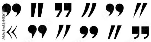 Fotomural Quotes icon set. Quote marks. Vector