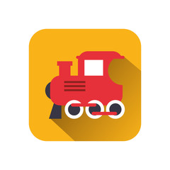 Poster - little train toy isolated icon