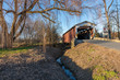 Neff's Mill Covered Bridge Crossing Pequea Creek in Lancaster County, Pennsylvania