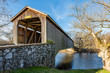 Pinetown Covered Bridge Spans Conestoga Creek in Lancaster County, Pennsylvania