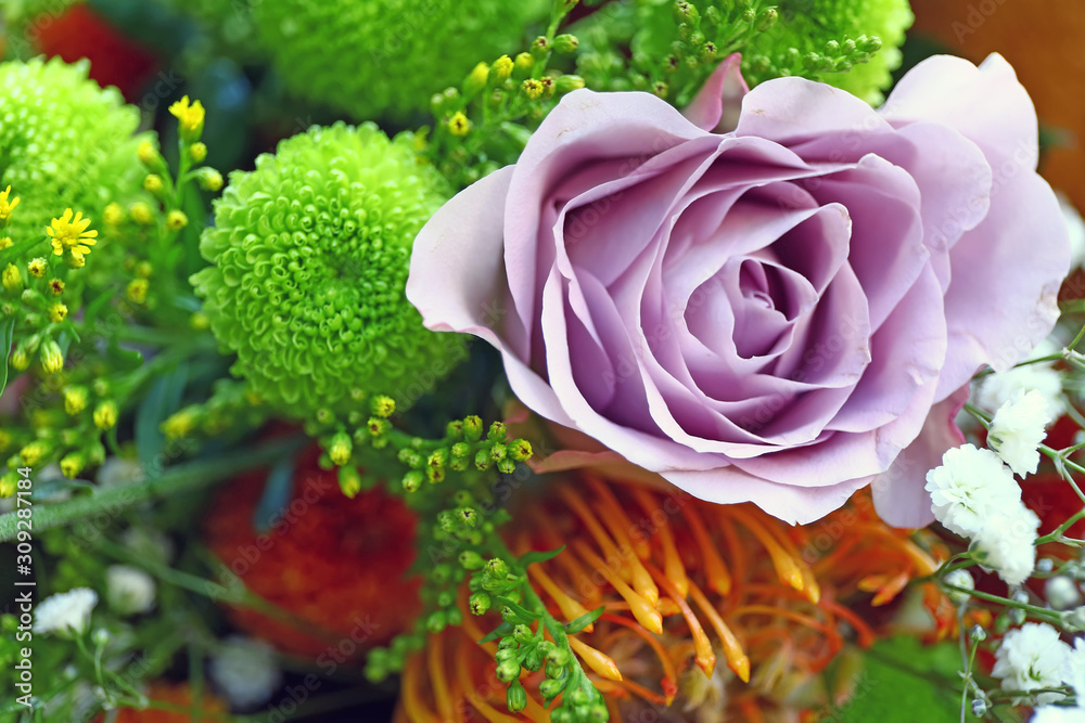 Bouquet of beautiful fresh flowers, closeup